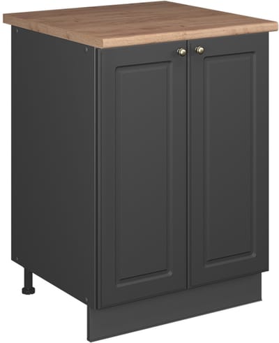 Vicco Wastafelkast Fame-Line, Anthrazit-Gold Landhaus/Antraciet, 60 cm