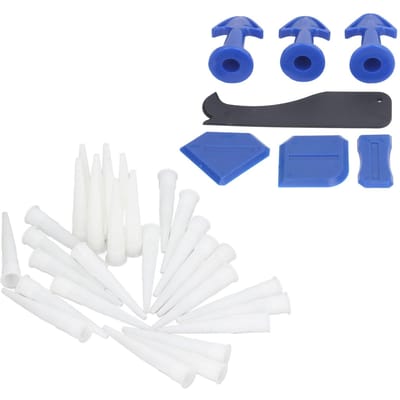 Kit voor afkitten, Afwerkingsmiddel voor kit, Siliconen spuitmonden, Set schraapplaten voor keuken, badkamer, vloer blue