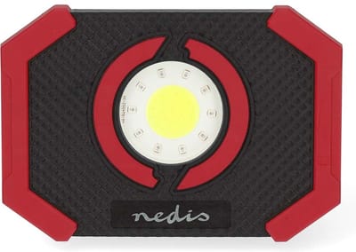 Nedis Bouwlamp – LED Werklamp – 1000 Lumen – Oplaadbaar – Draadloos – 30m Bereik – Voor Werkplaats en Camping – Zwart