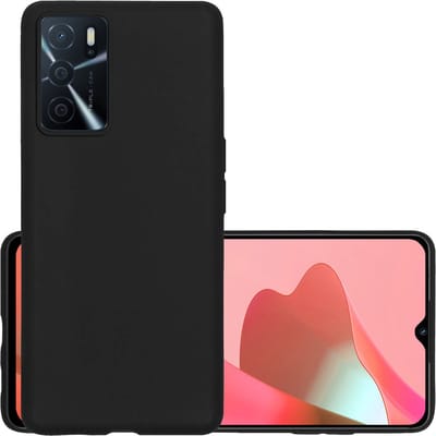 Hoesje - Geschikt voor OPPO A16s - Sterk & Shockproof - Hoes Cover - Siliconen Case - Zwart