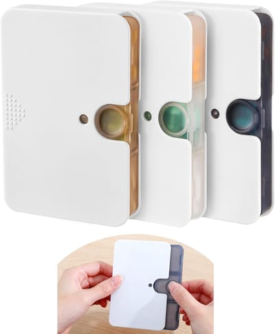 Pillendoosjes Set van 3 - Draagbare Pillenorganizer met 6 Vakjes - Compact 11 x 7,4 x 1,6 cm - Geschikt voor in Portemonnee of Broekzak - Semi-transparant Ontwerp - Ideaal voor Thuis en Onderweg - Verkrijgbaar in Zwart Wit en Kaki