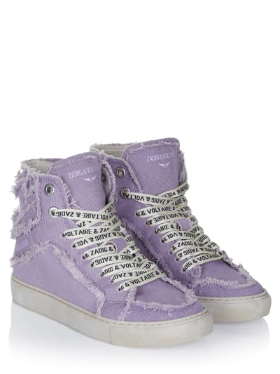 Zadig Voltaire High Flash Canvasschoenen paars