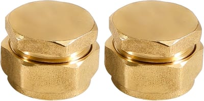 Set van 2 Schroefverbindingen, 16mm x 2mm Plugs voor Aluminium Composietbuizen, Schroefverbinding Overgang, Messing Klemring, Geschikt voor Meelaagse Composietbuizen en Aluminium Toepassingen