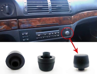 Radio Volume Knop - Bedieningsknop Audio - Auto Interieur - Paneelmontage Ontwerp - 1 Stuk - Zwart