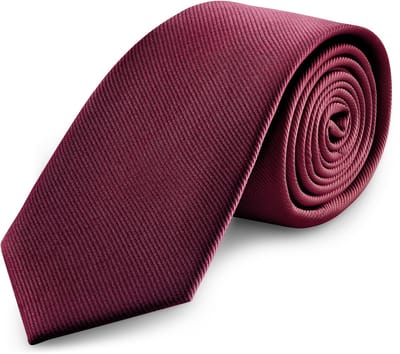 Bordeauxrode Grosgrain Stropdas van 8 cm