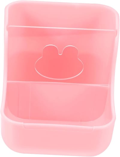 Voerbak Konijn - Hooiruif Kleine Dieren - Netjes Voeren - 2-in-1 Ontwerp - 360 Gram - Roze