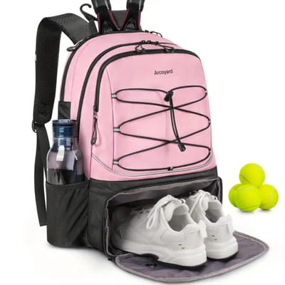 Nivard Padeltas - Padel Tas - Tennistas - Tennis - Rugzak - Hoes - Heren - Dames - Zak - Roze