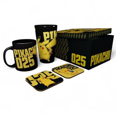 ABYstyle - POKEMON Gift Set Glass XXL+Mug+2 Coasters Glow in the dark - Cadeauset