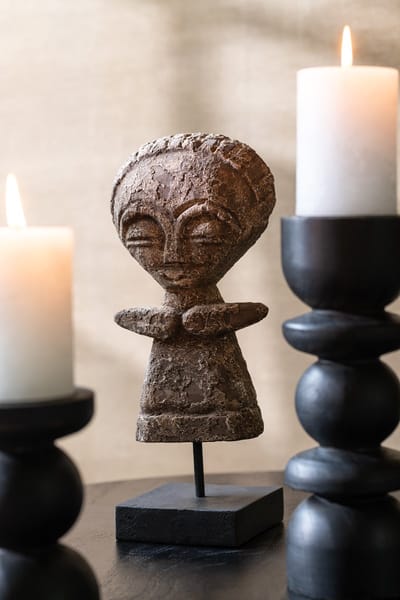 J-Line decoratie Standbeeld Ying - hout - naturel - small