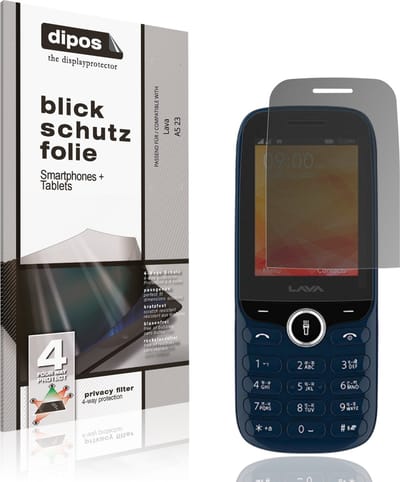 dipos – Matte Privacy Screenprotector geschikt voor Lava A5 23 | Anti-Spy Beschermfolie