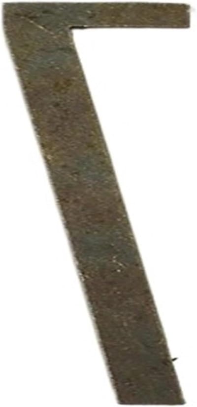 Deurnummer Bronzen - Huisnummer Metaal - Huis Herkenning - Met Lijm Bevestiging - 7 Cm Hoog - Nummer 7