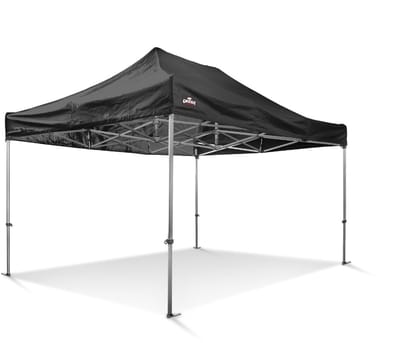 Easy Up Partytent | Vouwtent | 3x4.5 | Zwart | Incl gratis sterke pvc opberghoes en spanbanden set met haringen