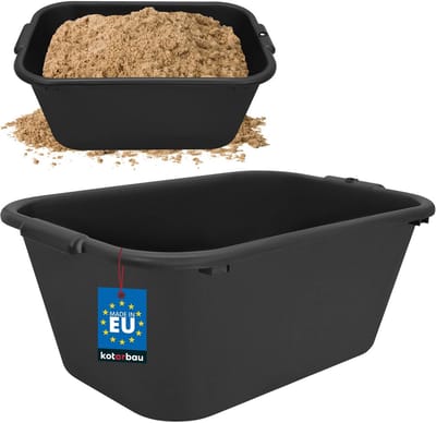 Stevige Rechthoekige Mortelbak voor Bouw en Klussen - 55 Liter