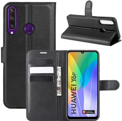 Coverup Hoesje - Geschikt voor Huawei Y6P Hoesje - Coverup Book Case - Zwart