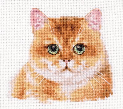 Borduurpakket ALISA - PLUSH CAT - telpatroon om zelf te borduren