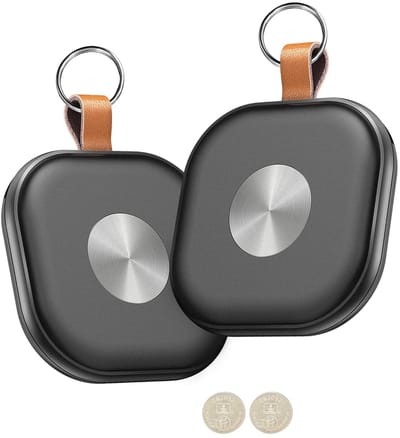 Locatie Tracker - Set van 2 stuks - GPS Tracker - GPS Volgsysteem - Bluetooth Tracker - Real-time Tracking - Smart Tag – Key Finder - Koffer Tracker - Bagage Tracker - Werkt met Apple Find My App - Zwart