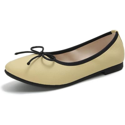 Lente en Zomer Zachte Strik Vierkante Neus Laag Uitgesneden Platte Zool Zachte Zool Ballerina's Dames 33