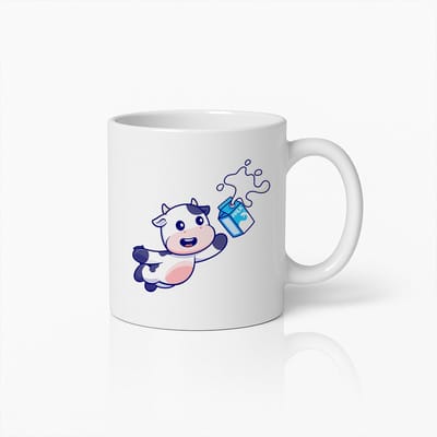 Schattige Vliegende Koe met Melkpak Mok – Leuke Cartoon Dieren Koffiebeker Geschenk
