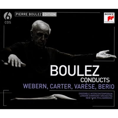 CD PIERRE BOULEZ - ANTON WEBERN, ELLIO - Boulez dirigeert Webern, Carter, Var 88697564642 Sony Classical, 2009 Europa Klassiek Gebruikt gray