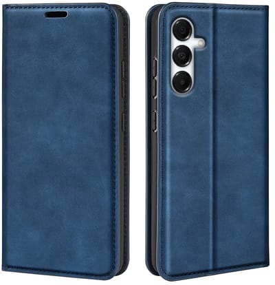 MobyDefend Hoesje - Geschikt voor Samsung Galaxy A17 - Luxe Wallet Bookcase (Magnetische Sluiting) - Blauw