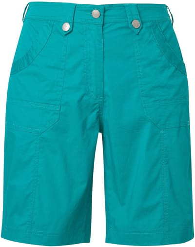 Ulla Popken - Dames - Cargo-bermuda comfortabele tailleband 4-pocket model - Klassiek petrol - Maat 44