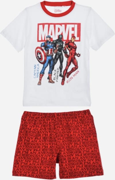 Marvel Avengers pyjama - wit - rood - maat 104 / 4 jaar