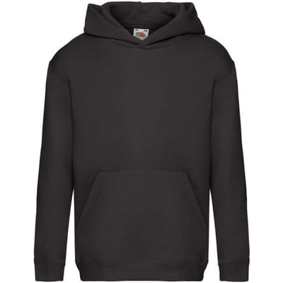 Fruit of the Loom Kinder/Kids Premium Hoodie (Zwart)