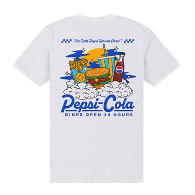 Pepsi Co. Ice Cold Pepsi Served Here! Men's T-Shirt - White - 4XL