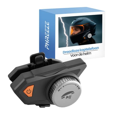 Phreeze Motorhelm Headset Bluetooth - Headset voor Motor, Scooter & Skilhelm - Handsfree Bellen & Muziek - Waterdicht IPX6