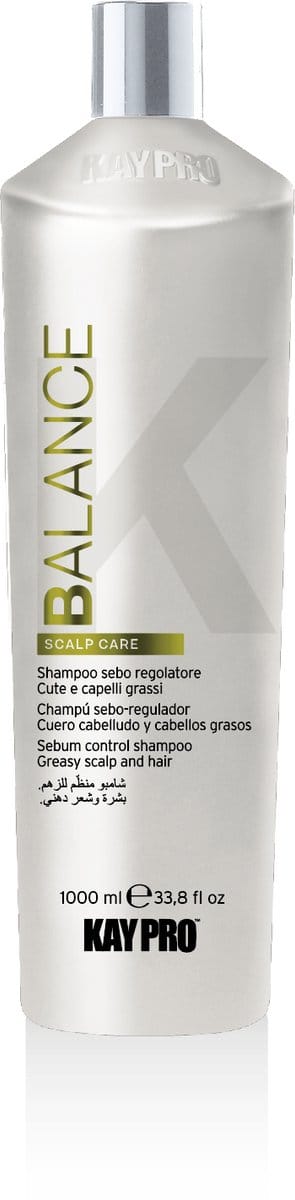KayPro Vettig Haar Shampoo 1000ml - Balance Shampoo - Ontvettende Shampoo - Shampoo Tegen Vet Haar