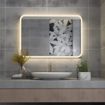 Dimbare LED Badkamerspiegel 60 x 50 cm met Touch Schakelaar en Anti-condens