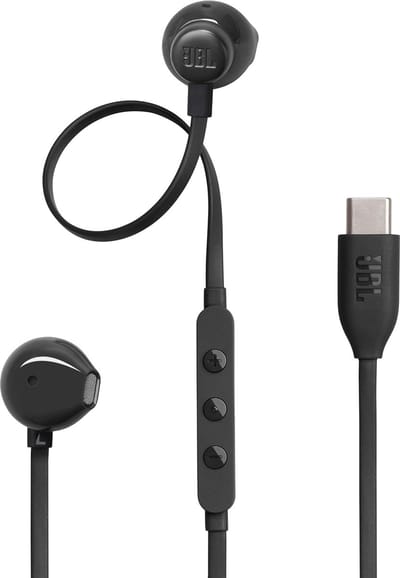 Bedraade in-ear oortjes met microfoon en Pure Bass Sound - Zwart