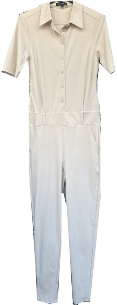 Mi Piace RC202275 - Travelstof Jumpsuit - maten: XS , S , M , L , XL , XXL - kleuren: Kit