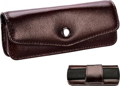 Brillendoos - Draagbare leren brillenkoker - draagbare bescherming - Brillenkoker - voor bijziendheidsbrillen - Zonnebrillen accessoires - PU lederen brillendoos - Handige opberger - Cadeau voor mannen en vrouwen