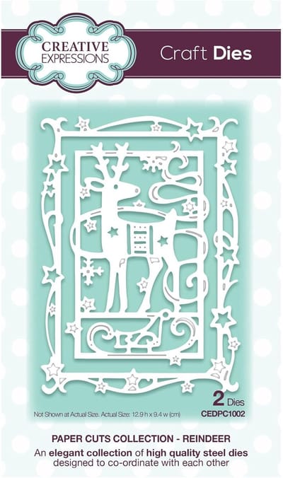 Papier Snijdt Collectie - Craft Die Set - Kaarten Maken - Twee Matrijzen - 12.9 x 9.4 cm - Metaal