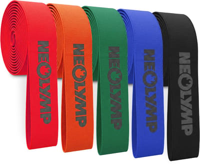 NEOLYMP Fitnessband stof met lussen – Weerstandsbanden krachttraining 5-delige set