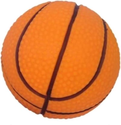 Nobleza Hondenbal met Piep - Vinyl Basketbal - Piepballetje hond - Piepspeelgoed - Oranje - 7,5 cm