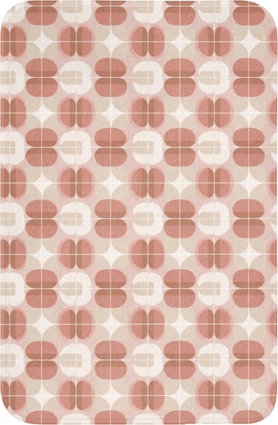 WC mat 40x60 cm - Antislip - Retro - Klassiek - Roze - Toiletmat - Vloermat - Douchemat - Toilet tapijt - Toiletmatten