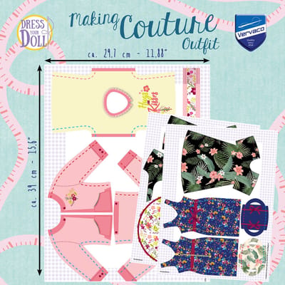 Dress Your Doll - My Couture Atelier Floral doos - Set van 3 stukken stof - PN-0183287