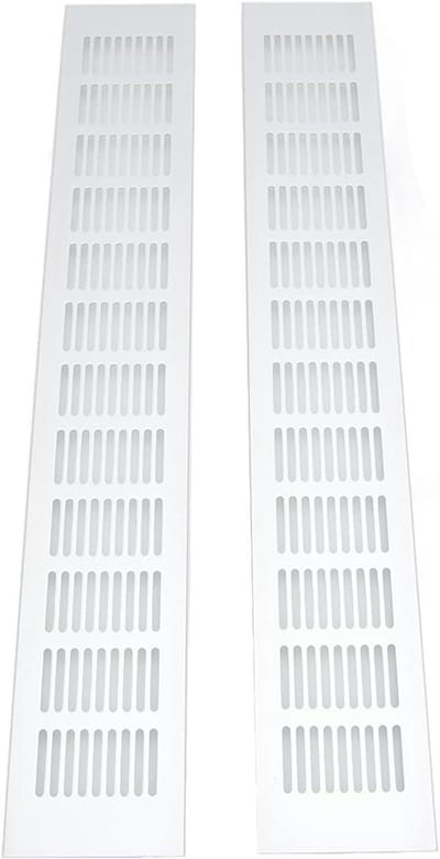 Ventilatierooster - Ventilatieplaat - Kasten Ventileren - Duurzame Aluminiumlegering - 56 x 13 cm - Aluminiumkleurig