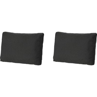 Madison - Lounge Rugkussen Rib black - Ca. 40x60 cm - Set van 2