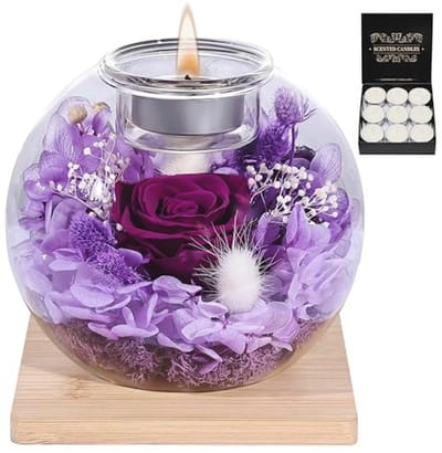 Eternal Preserved Rose Glazen Stolp voor Moederdag, Verjaardag en Huwelijksdag - Decoratief Cadeau met Natuurlijke Geur