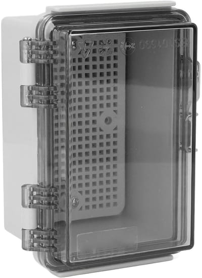Waterdichte Elektrische Doos IP67 van ABS Plastic met Scharnierdeksel voor Buitengebruik met Montageplaat 100x150x90MM, Voorbedrading en Bescherming