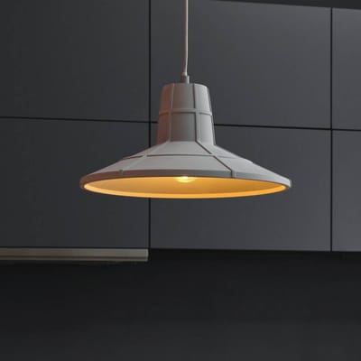 OSRAM DECOR Concrete Sala betonnen hanglamp, 325 mm, in donkergrijs, met metalen en betonnen behuizing, voor moderne binnenverlichting, flexibele armatuurkeuze dankzij de E27 fitting