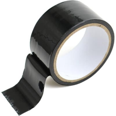 16m Zelfklevende Bondage Tape, Huidvriendelijke PVC Fixatie Wrap, Herbruikbaar & Duurzaam, Perfect voor Rollenspel & Fixatie zwart