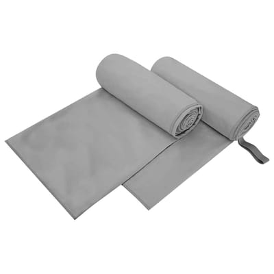 vidaXL - Sporthanddoeken - 2 - st - Donkergrijs - 200 - x - 100 - cm