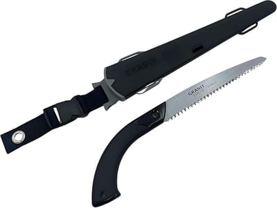 Takkenzaag Gehard Staal - Handzaag Snoeien - Tuin Bosbouw - Ergonomische Handgreep - 240mm Blad - Zwart Zilver