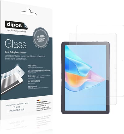 dipos – 2x Matte Pantserfolie geschikt voor C idea P1200 10.1 Zoll | 9H Screenprotector