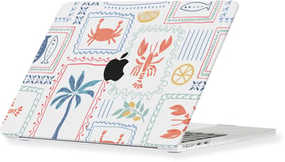 Lunso Geschikt voor MacBook Air 13 inch (2022-2026) cover hoes - case - Riviera Postcards