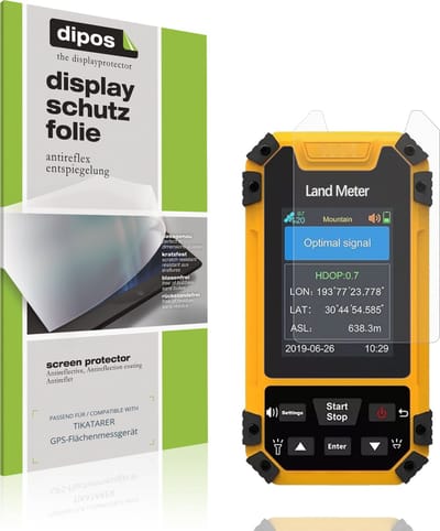 dipos – 4x Matte Beschermfolie geschikt voor TIKATARER GPS-Flächenmessgerät | Krasbestendige & antireflecterende Screenprotector Ultra-Thin